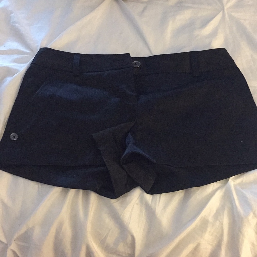 Black low rise shorts